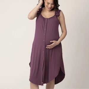 Kindred Bravely Mauve Maternity Nursing Nightgown